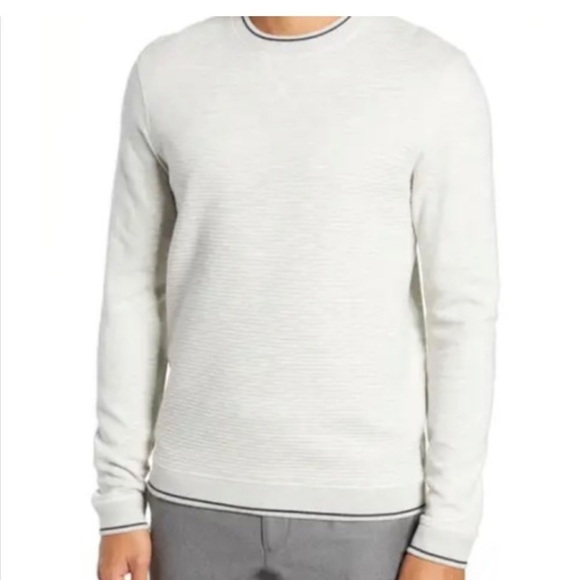 Ted Baker Magiics Quilted Sweatshirt Pullover Men’s Size XL Slim Fit Gray - Picture 1 of 10